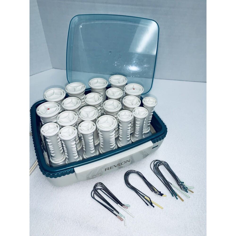 Revlon Ultra Hair Hot Rollers 3 Szs Curlers Cool Touch Tip All 20 Clips RV251